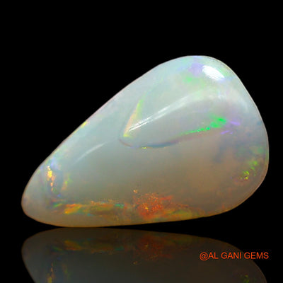 1.00 Cts Unheated Australian Fire Opal Loose Gemstone Pear Cabochon Natural 14x8x2 mm AD-167