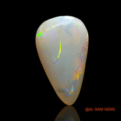 1.00 Cts Unheated Australian Fire Opal Loose Gemstone Pear Cabochon Natural 14x8x2 mm AD-167