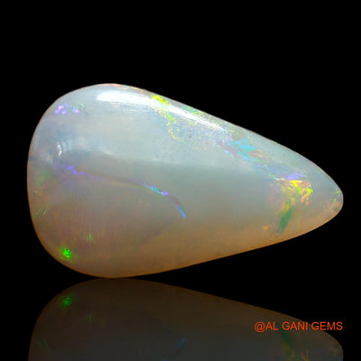 1.00 Cts Unheated Australian Fire Opal Loose Gemstone Pear Cabochon Natural 14x8x2 mm AD-167