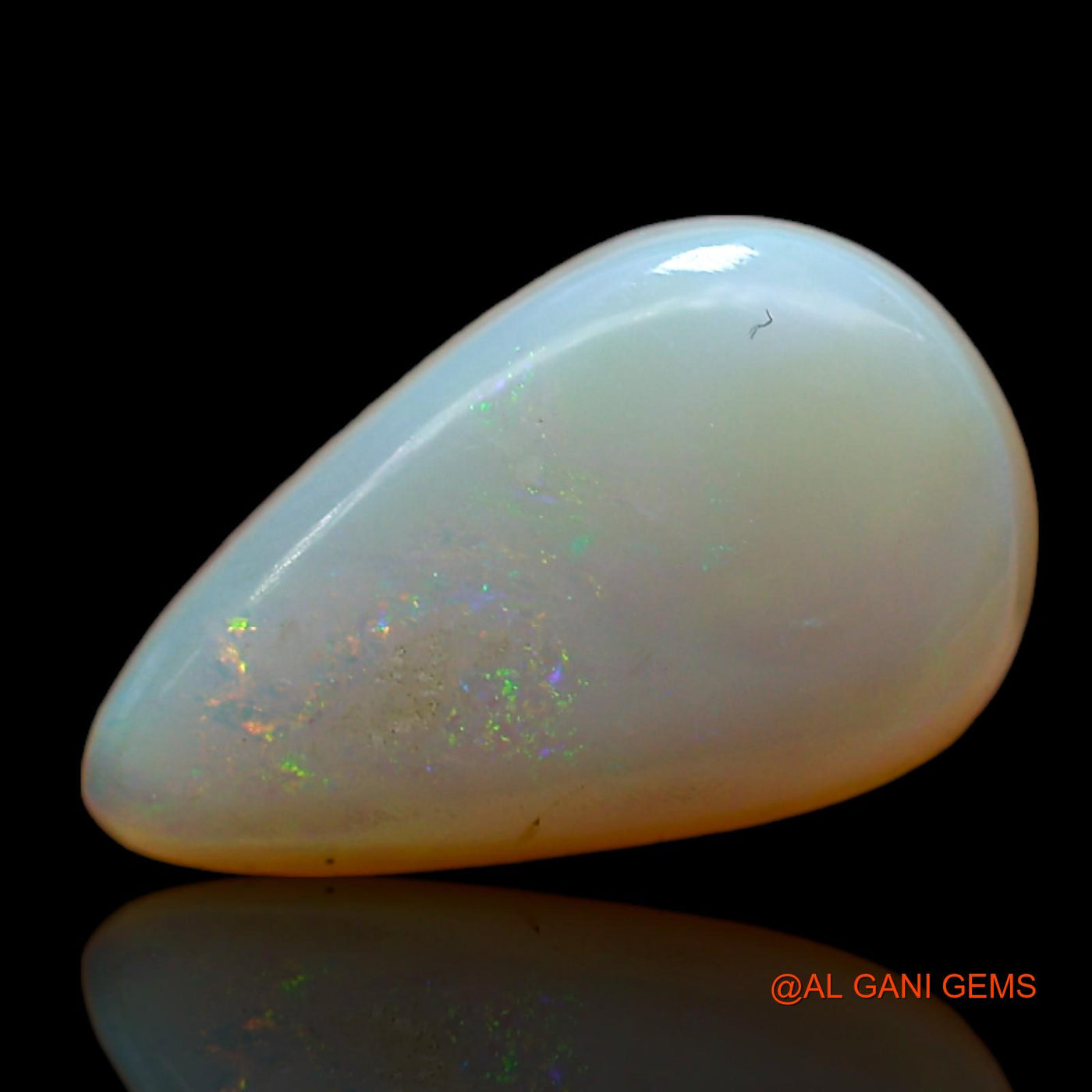 3.00 Cts Natural Australian Fire Opal Loose Gemstone Pear Cabochon 13x8x5 mm AD-168