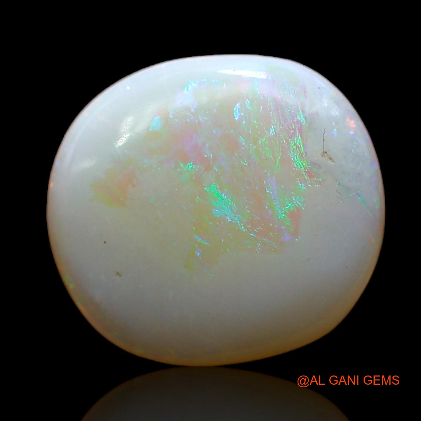 Natural Fire Opal Gemstone 2.00 Cts Loose Oval Cabochon From Australia 12x11x2 mm AD-169