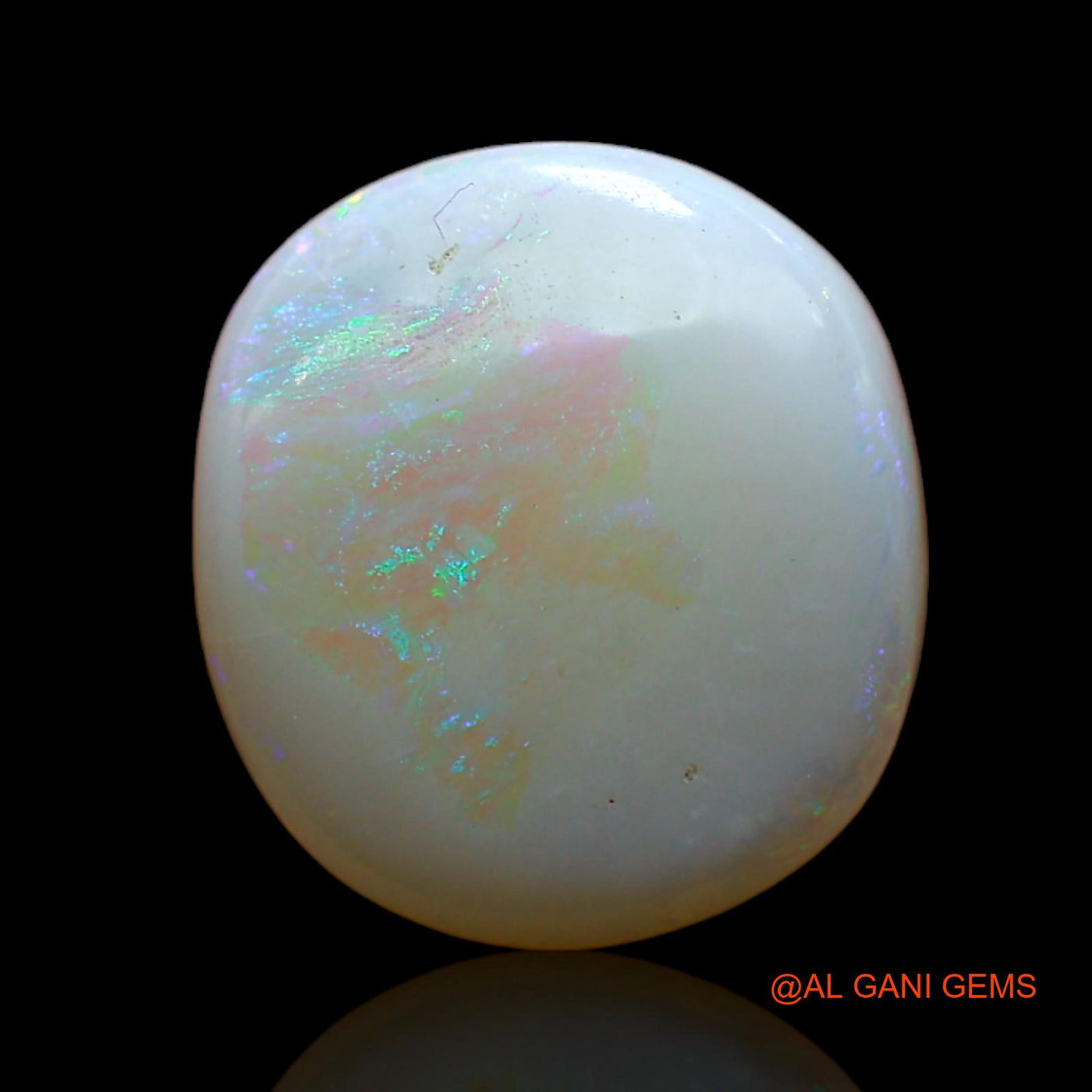 Natural Fire Opal Gemstone 2.00 Cts Loose Oval Cabochon From Australia 12x11x2 mm AD-169