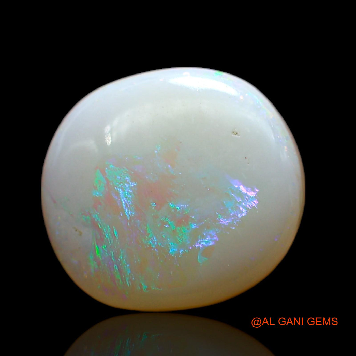 Natural Fire Opal Gemstone 2.00 Cts Loose Oval Cabochon From Australia 12x11x2 mm AD-169