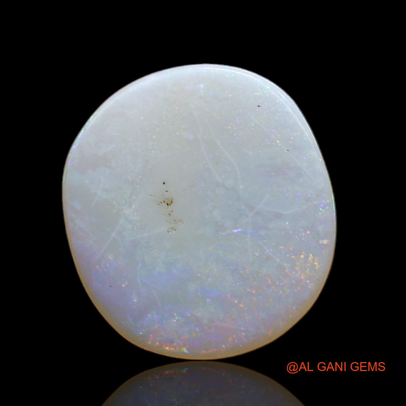 Natural Fire Opal Gemstone 2.00 Cts Loose Oval Cabochon From Australia 12x11x2 mm AD-169