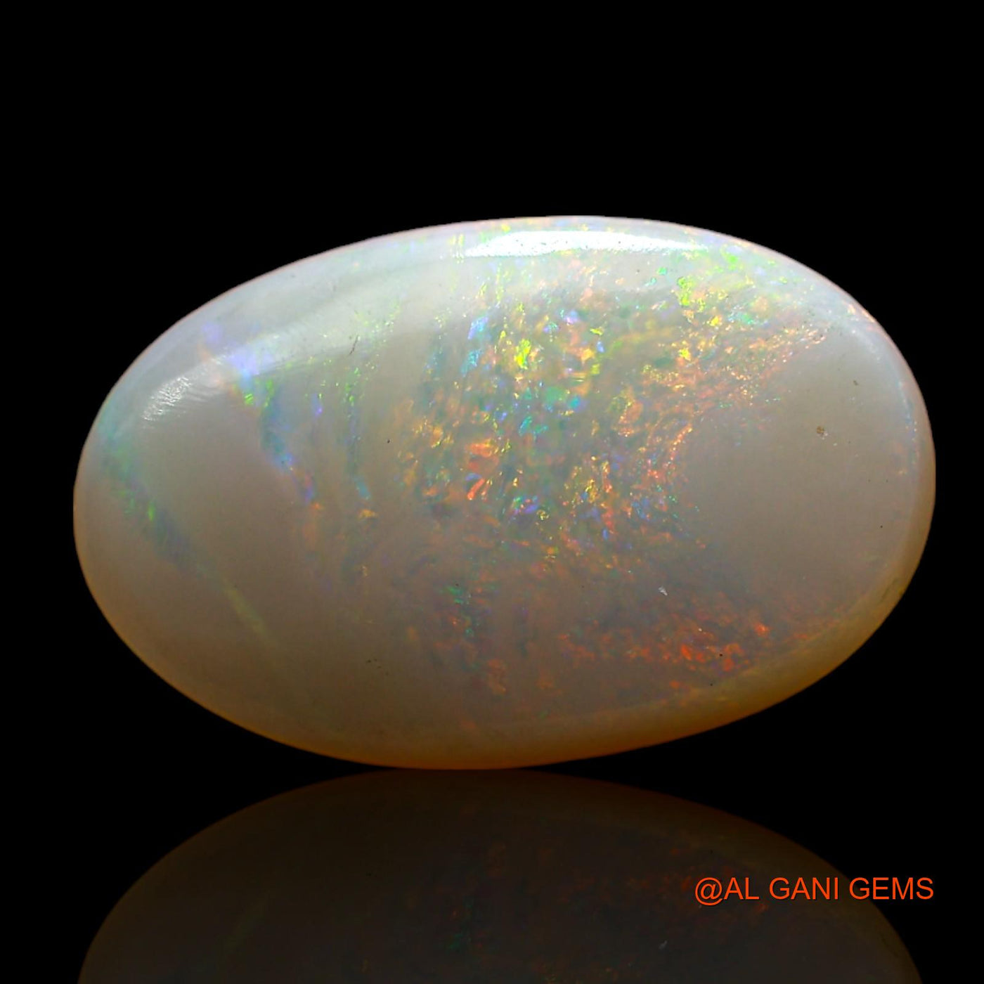 4.00 Cts Natural Australian Fire Opal Loose Gemstone Oval Cabochon 17x10x3 mm AD-16