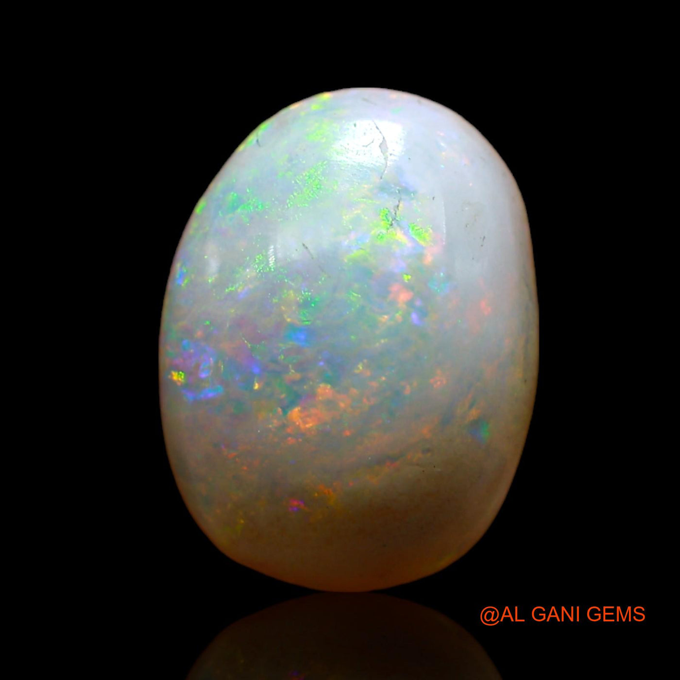 2.00 Cts Unheated Australian Fire Opal Loose Gemstone Oval Cabochon Natural 12x9x4 mm AD-170