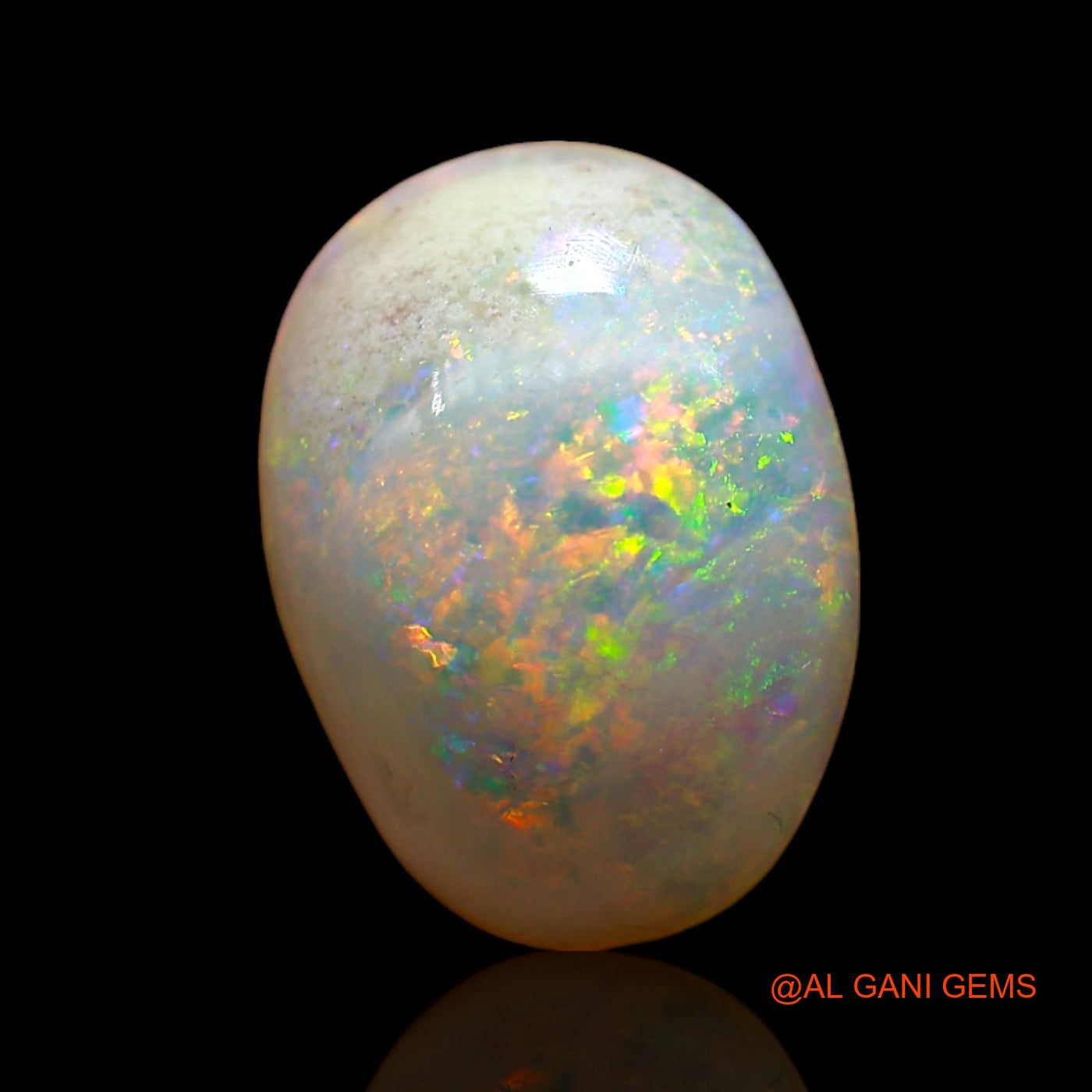 2.00 Cts Unheated Australian Fire Opal Loose Gemstone Oval Cabochon Natural 12x9x4 mm AD-170