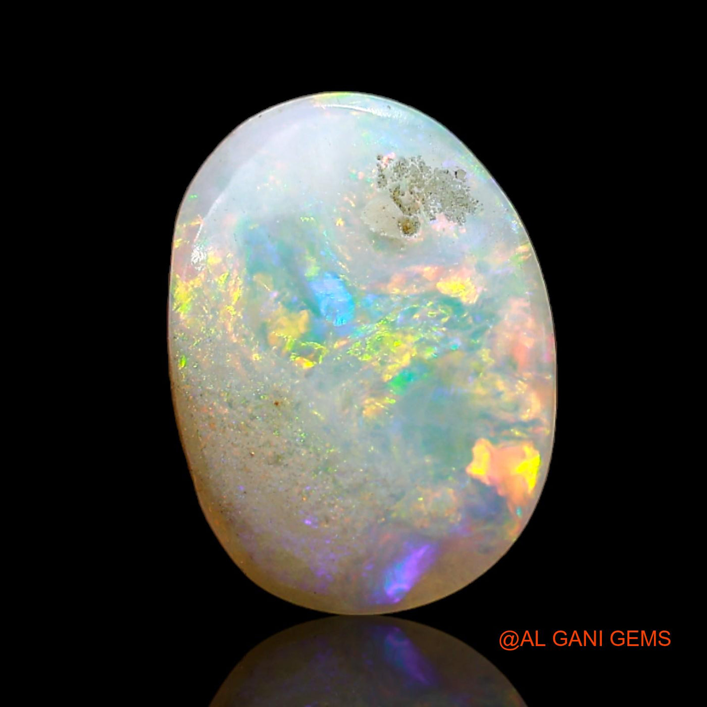 2.00 Cts Unheated Australian Fire Opal Loose Gemstone Oval Cabochon Natural 12x9x4 mm AD-170