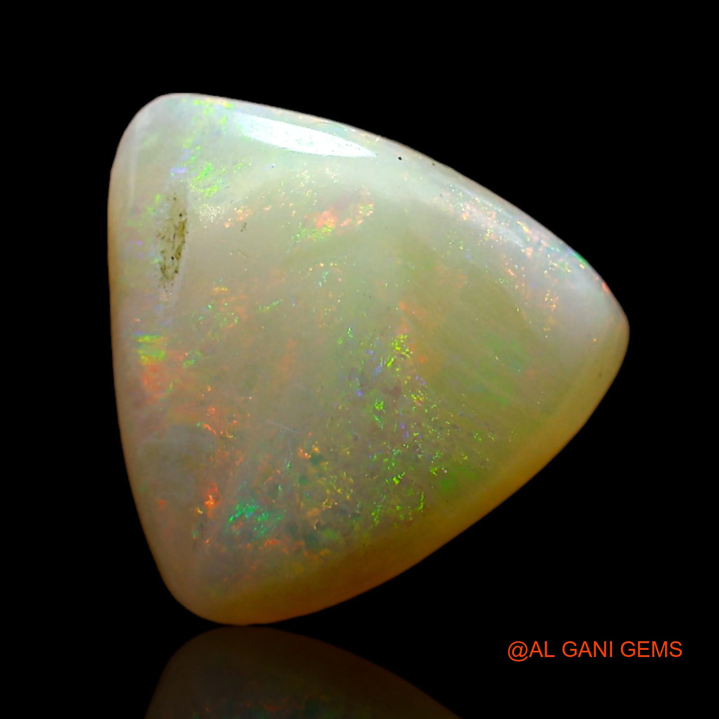 Natural Untreated Fire Opal Loose Gemstone Trillion Cabochon From Australia 2.00 Cts 11x11x3 mm AD-173