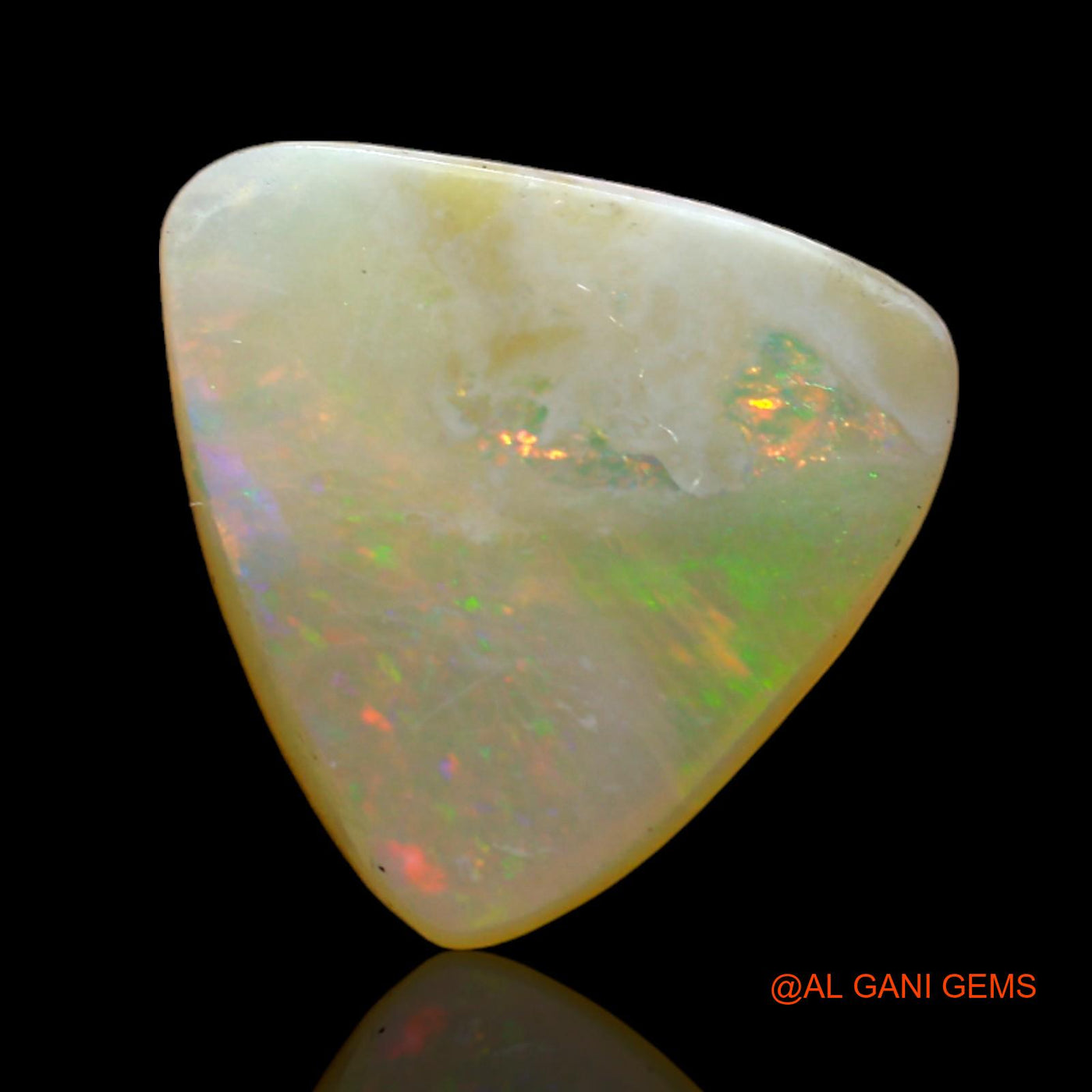Natural Untreated Fire Opal Loose Gemstone Trillion Cabochon From Australia 2.00 Cts 11x11x3 mm AD-173