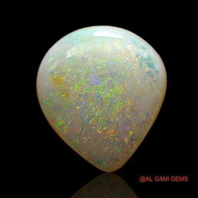 2.00 Cts Unheated Australian Fire Opal Loose Gemstone Pear Cabochon Natural 12x10x3 mm AD-177