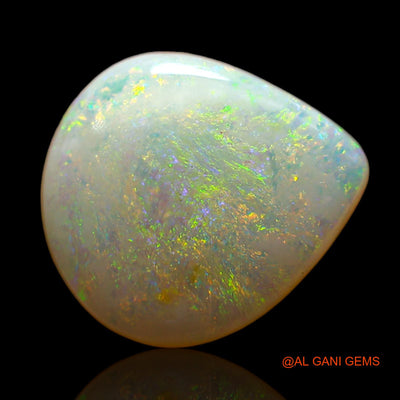 2.00 Cts Unheated Australian Fire Opal Loose Gemstone Pear Cabochon Natural 12x10x3 mm AD-177
