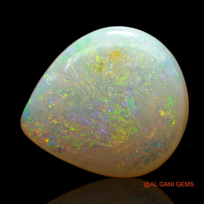 2.00 Cts Unheated Australian Fire Opal Loose Gemstone Pear Cabochon Natural 12x10x3 mm AD-177