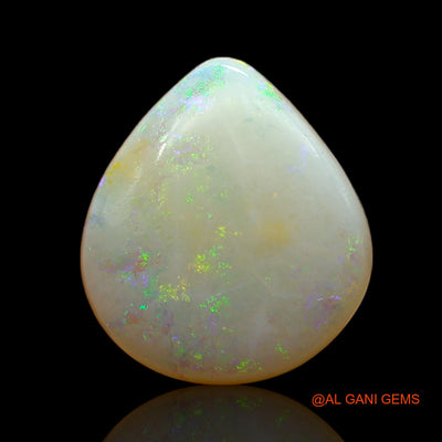2.00 Cts Unheated Australian Fire Opal Loose Gemstone Pear Cabochon Natural 12x10x3 mm AD-177