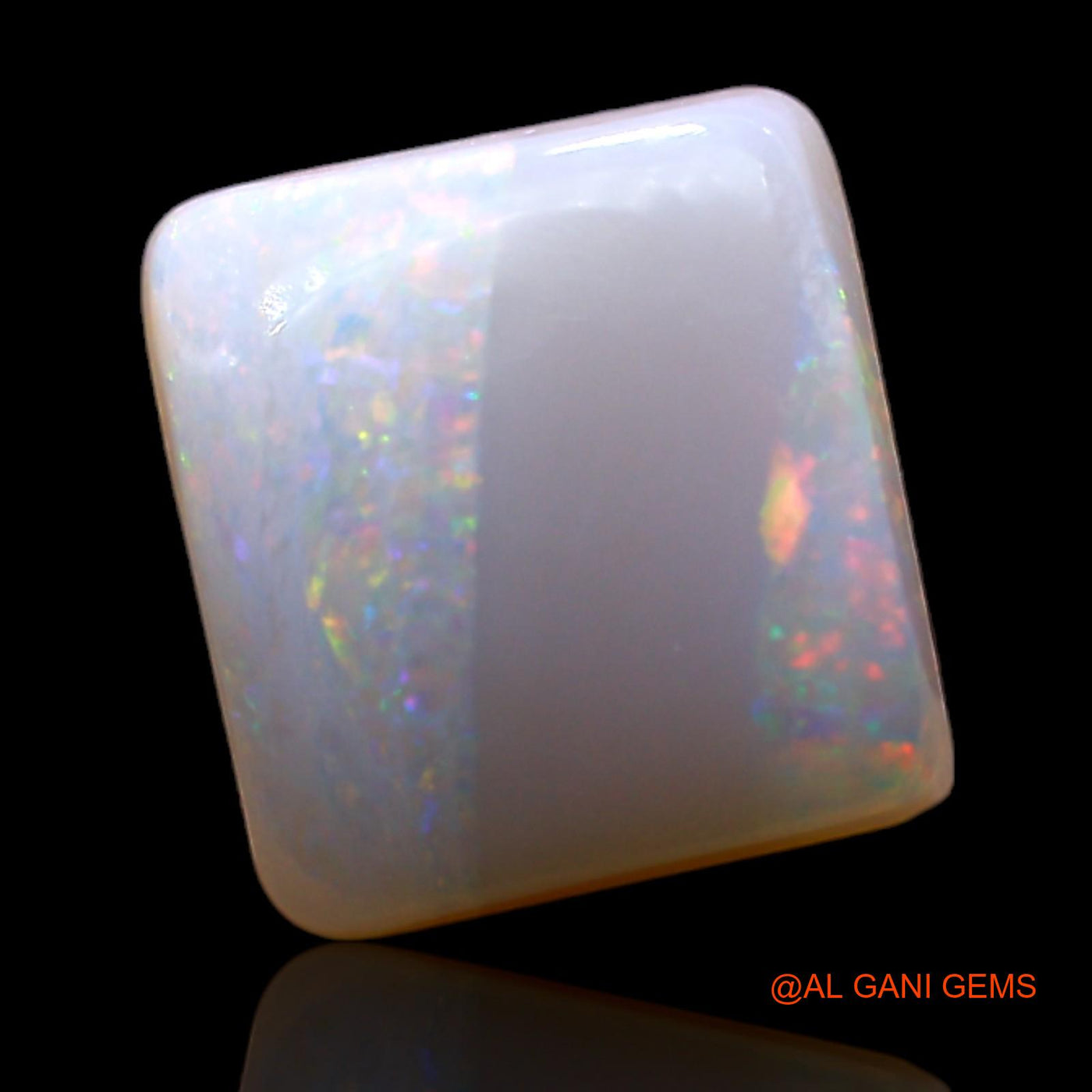 3.00 Cts Natural Australian Fire Opal Square Cabochon Loose Gemstone For Jewelry 10x9x4 mm AD-179
