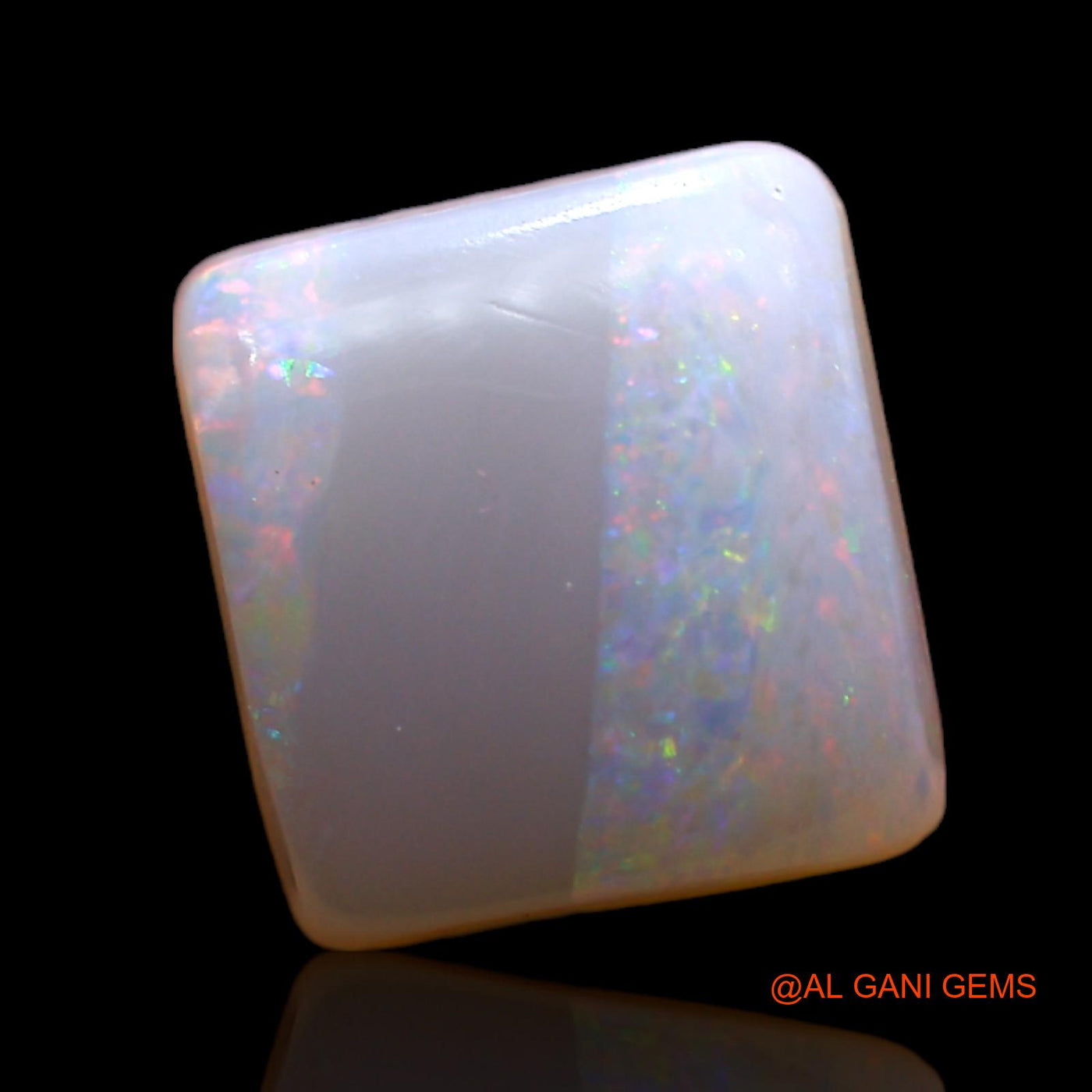 3.00 Cts Natural Australian Fire Opal Square Cabochon Loose Gemstone For Jewelry 10x9x4 mm AD-179