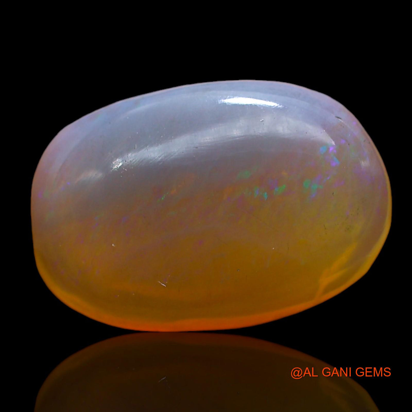 5.00 Cts Natural Australian Fire Opal Loose Gemstone Oval Cabochon 16x11x5 mm AD-17