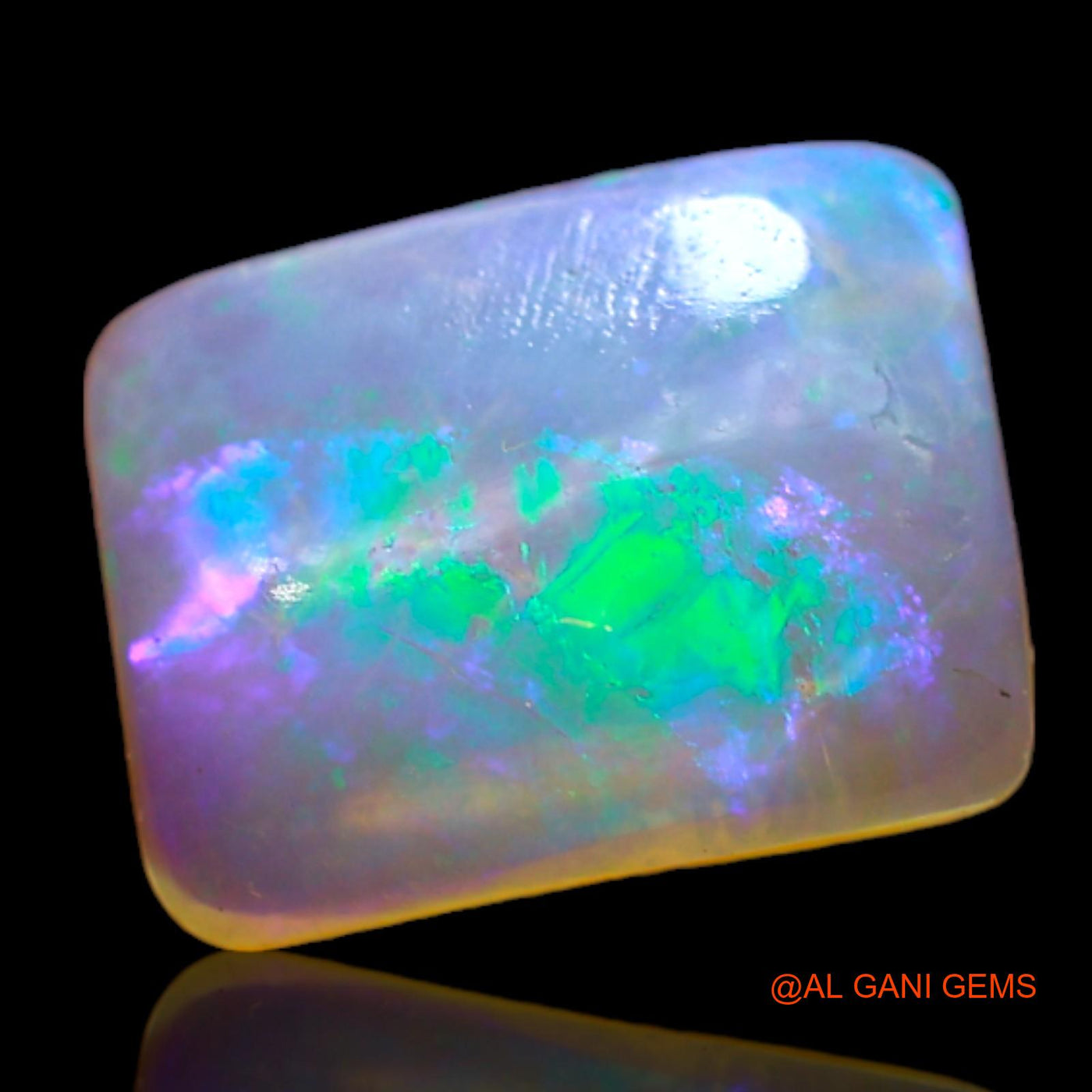 Natural Untreated Fire Opal Loose Gemstone Square Cabochon From Australia 2.00 Cts 10x8x3 mm AD-181