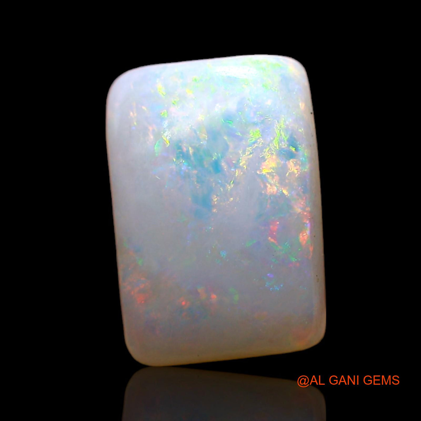2.00 Cts Unheated Australian Fire Opal Loose Gemstone Square Cabochon Natural 11x7x3 mm AD-182