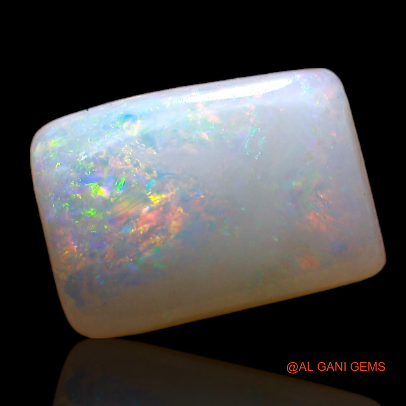 2.00 Cts Unheated Australian Fire Opal Loose Gemstone Square Cabochon Natural 11x7x3 mm AD-182