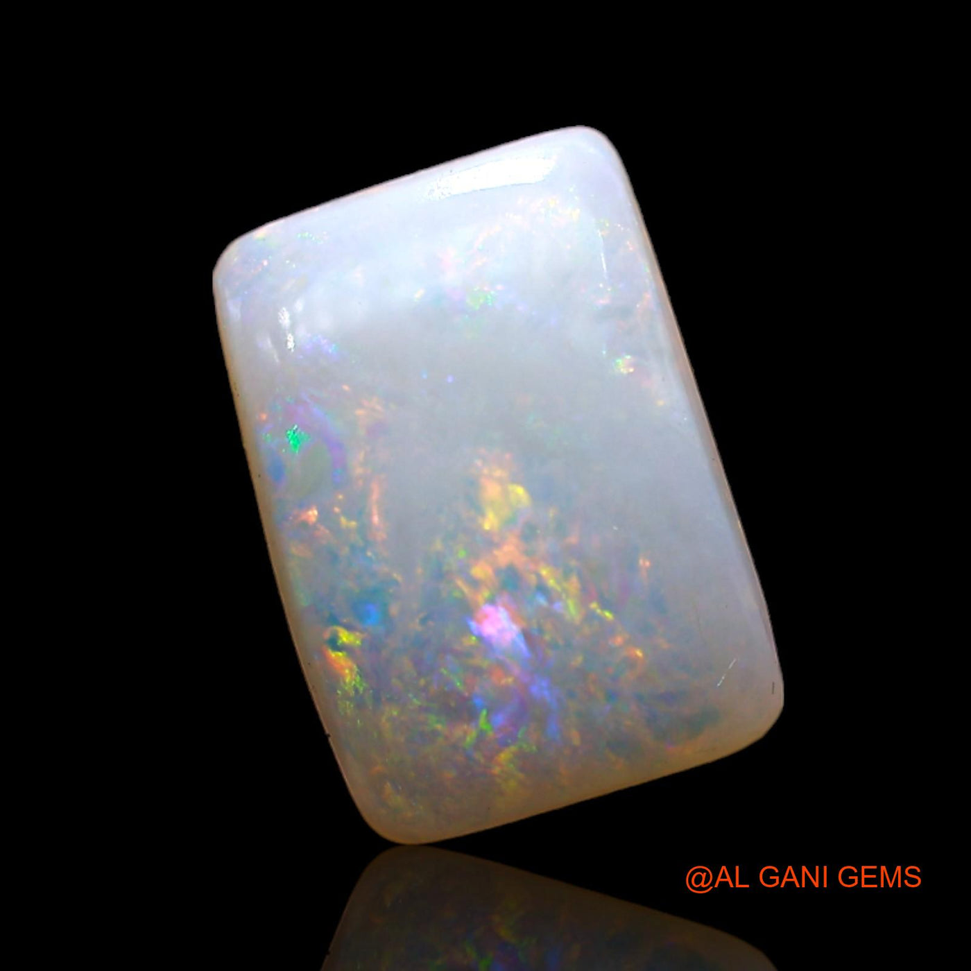 2.00 Cts Unheated Australian Fire Opal Loose Gemstone Square Cabochon Natural 11x7x3 mm AD-182