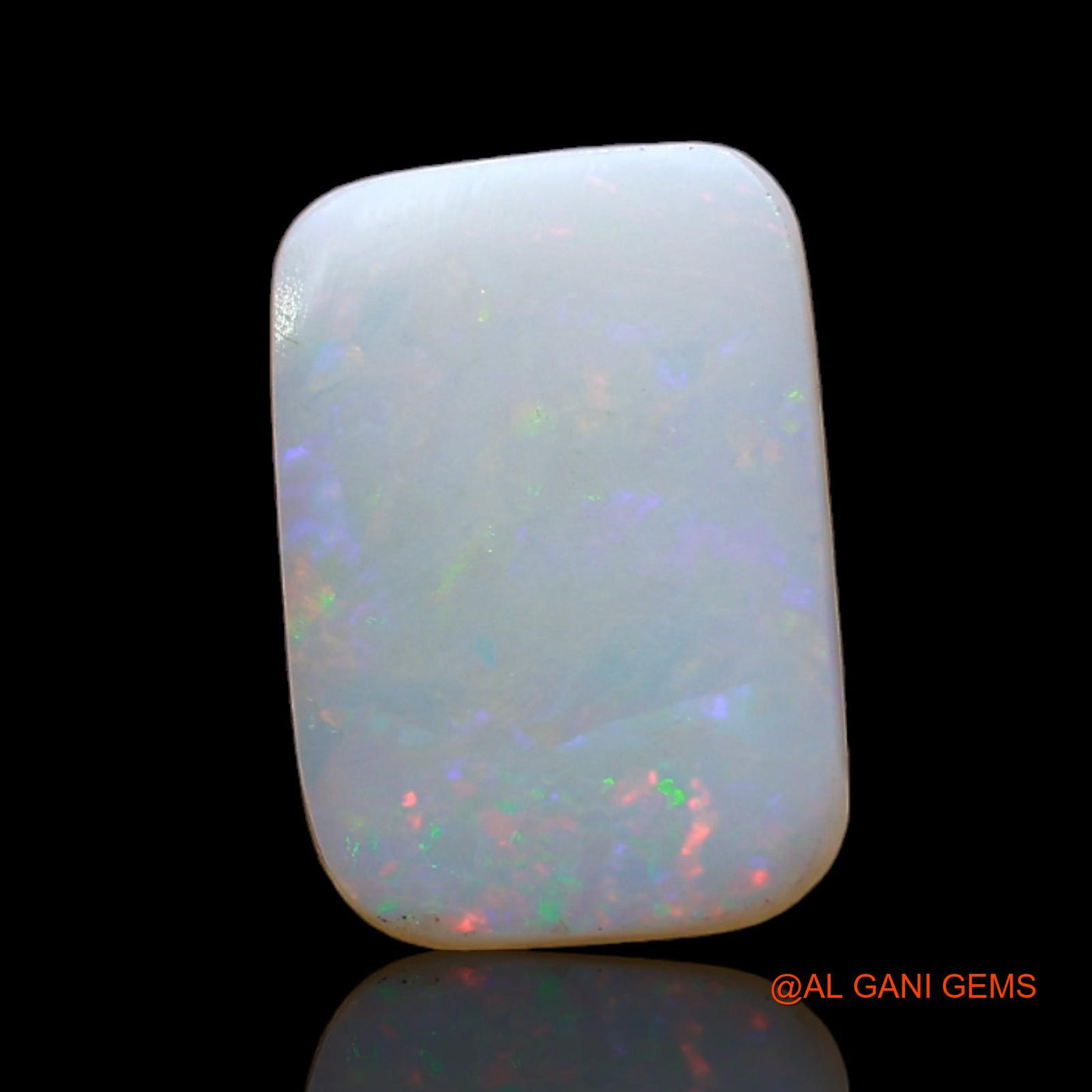 1.00 Cts Unheated Australian Fire Opal Loose Gemstone Square Cabochon Natural 11x8x3 mm AD-183