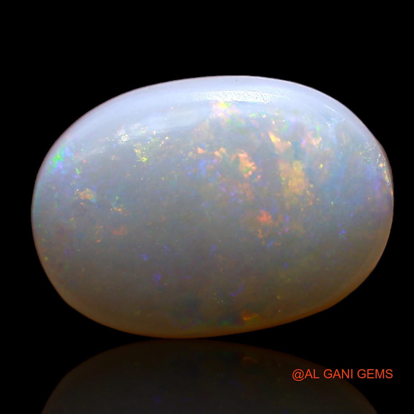 Natural Fire Opal Gemstone 3.00 Cts Loose Oval Cabochon From Australia 12x8x4 mm AD-185