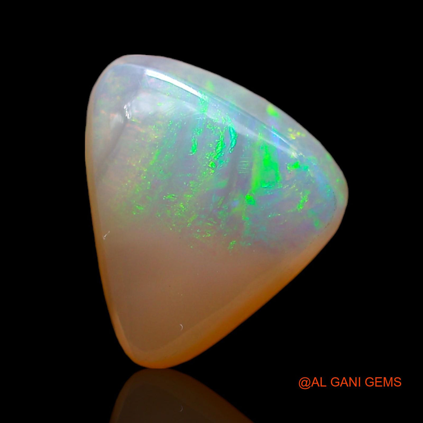 3.00 Cts Natural Australian Fire Opal Loose Gemstone Trillion Cabochon 12x10x5 mm AD-186