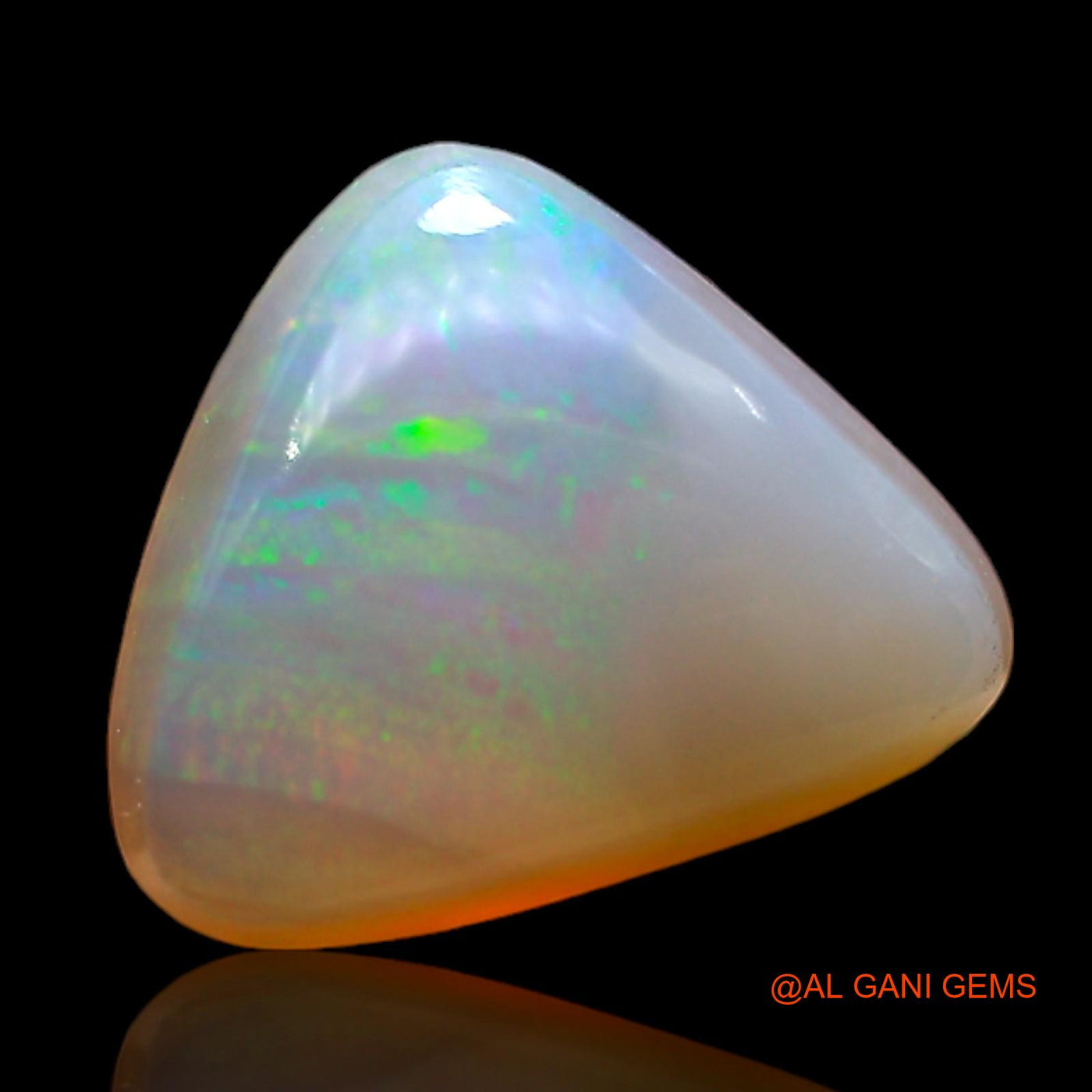 3.00 Cts Natural Australian Fire Opal Loose Gemstone Trillion Cabochon 12x10x5 mm AD-186