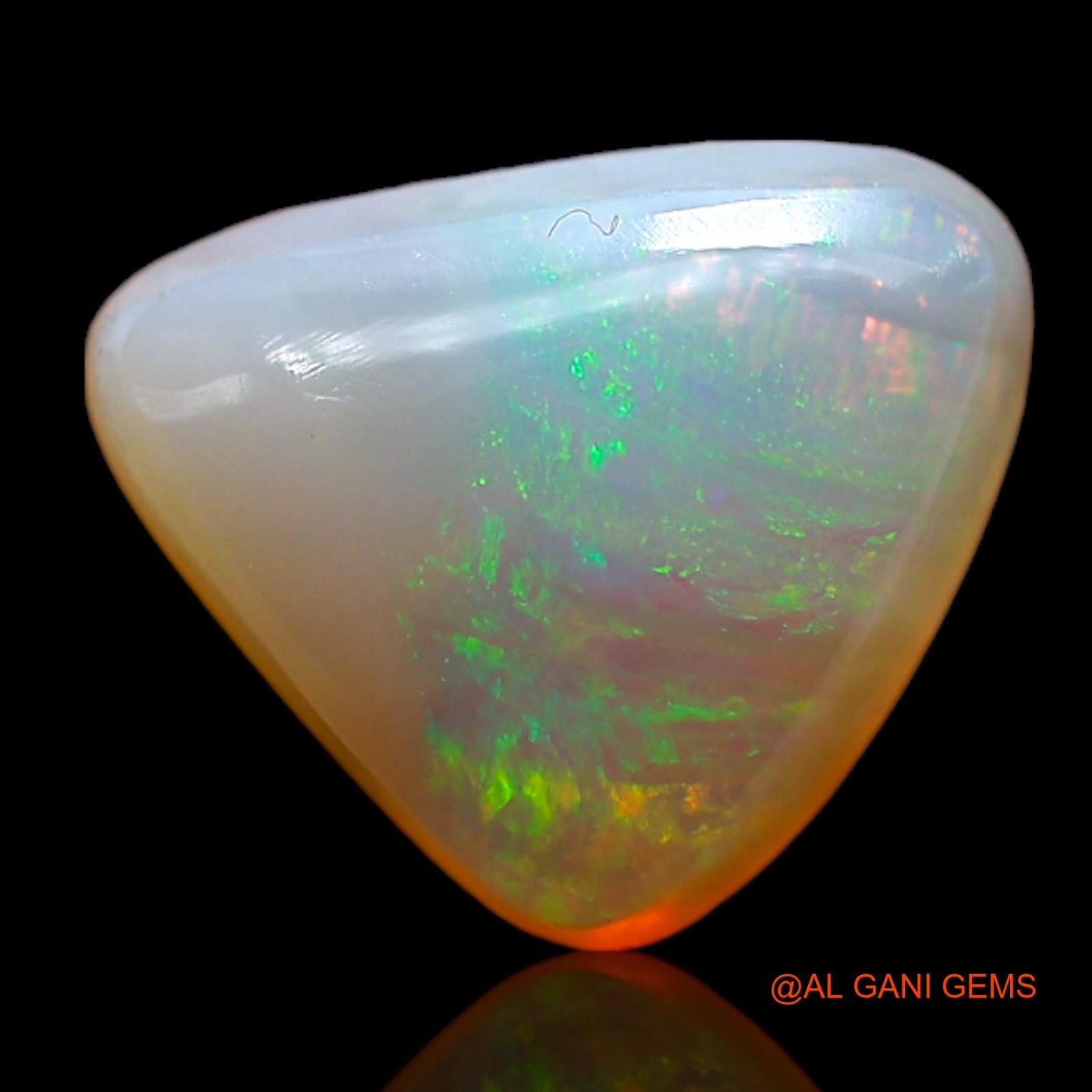 3.00 Cts Natural Australian Fire Opal Loose Gemstone Trillion Cabochon 12x10x5 mm AD-186
