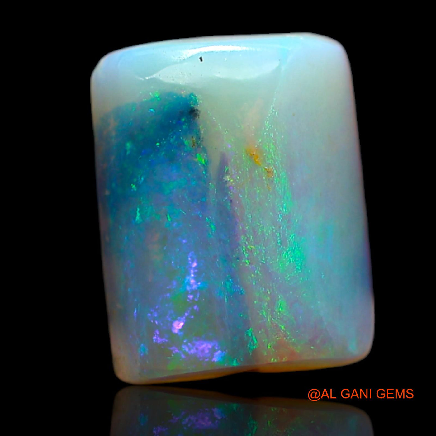 Natural Untreated Fire Opal Loose Gemstone Square Cabochon From Australia 3.00 Cts 10x8x4 mm AD-188
