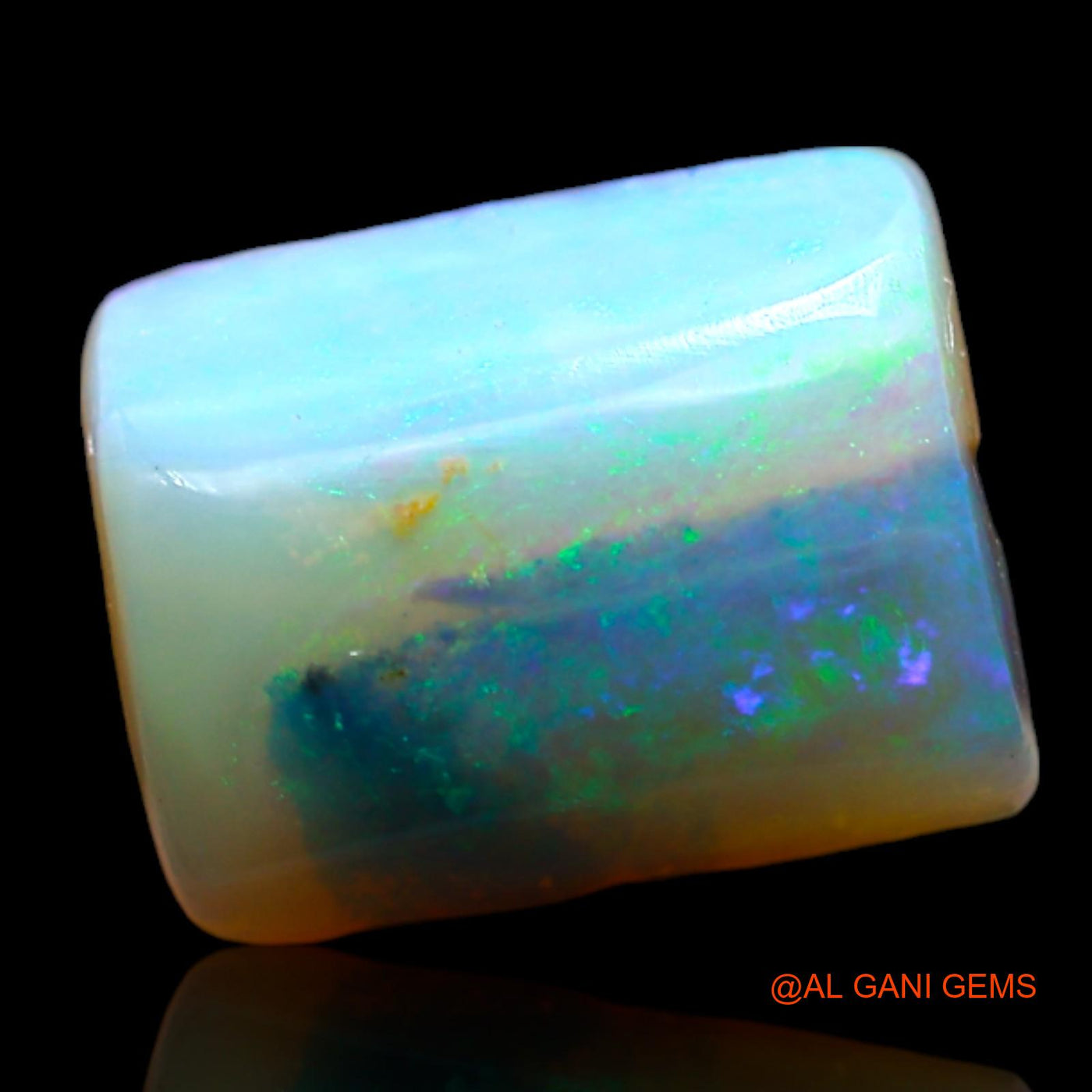 Natural Untreated Fire Opal Loose Gemstone Square Cabochon From Australia 3.00 Cts 10x8x4 mm AD-188