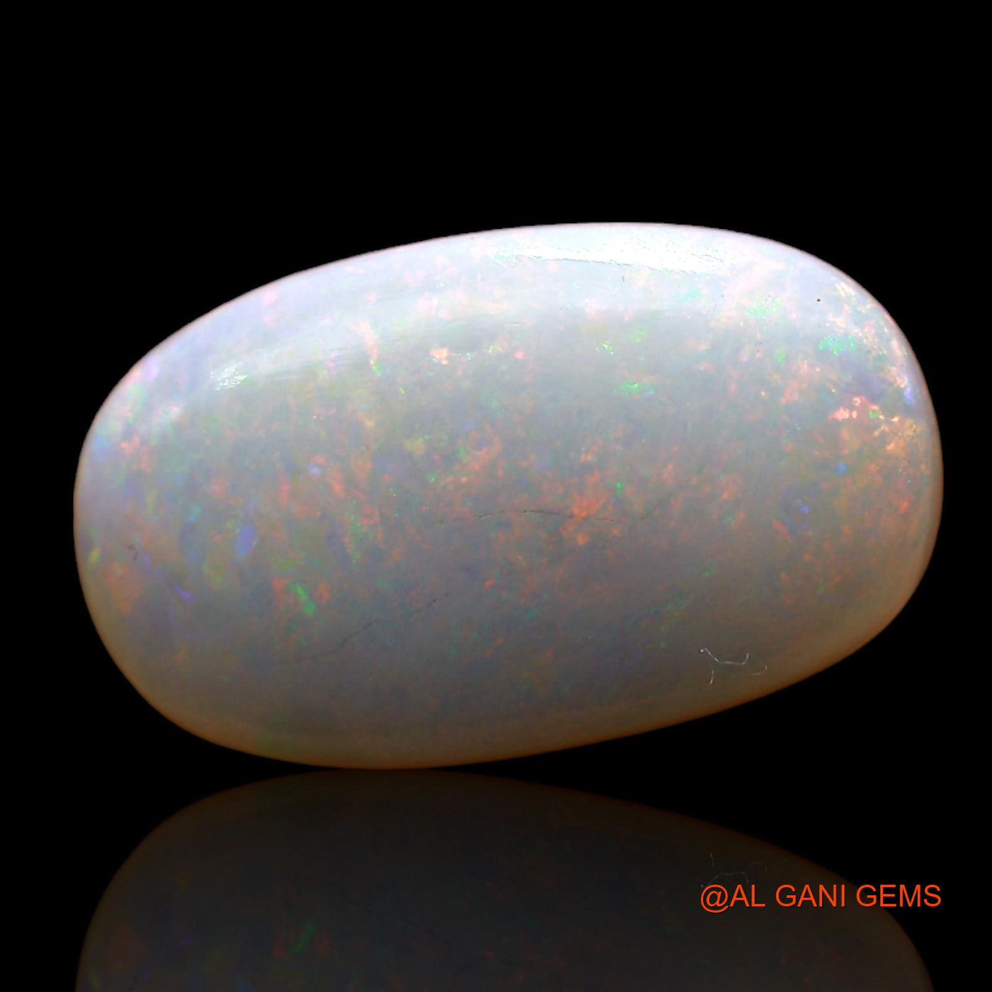 Natural Fire Opal Gemstone 5.00 Cts Loose Oval Cabochon From Australia 16x10x4 mm AD-18