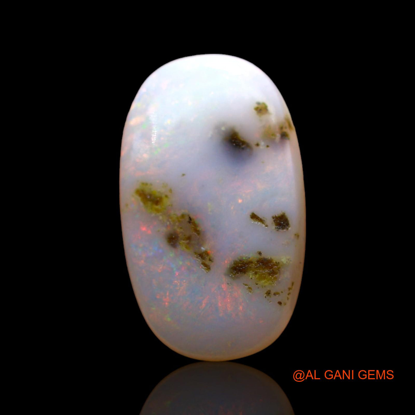 Natural Fire Opal Gemstone 5.00 Cts Loose Oval Cabochon From Australia 16x10x4 mm AD-18
