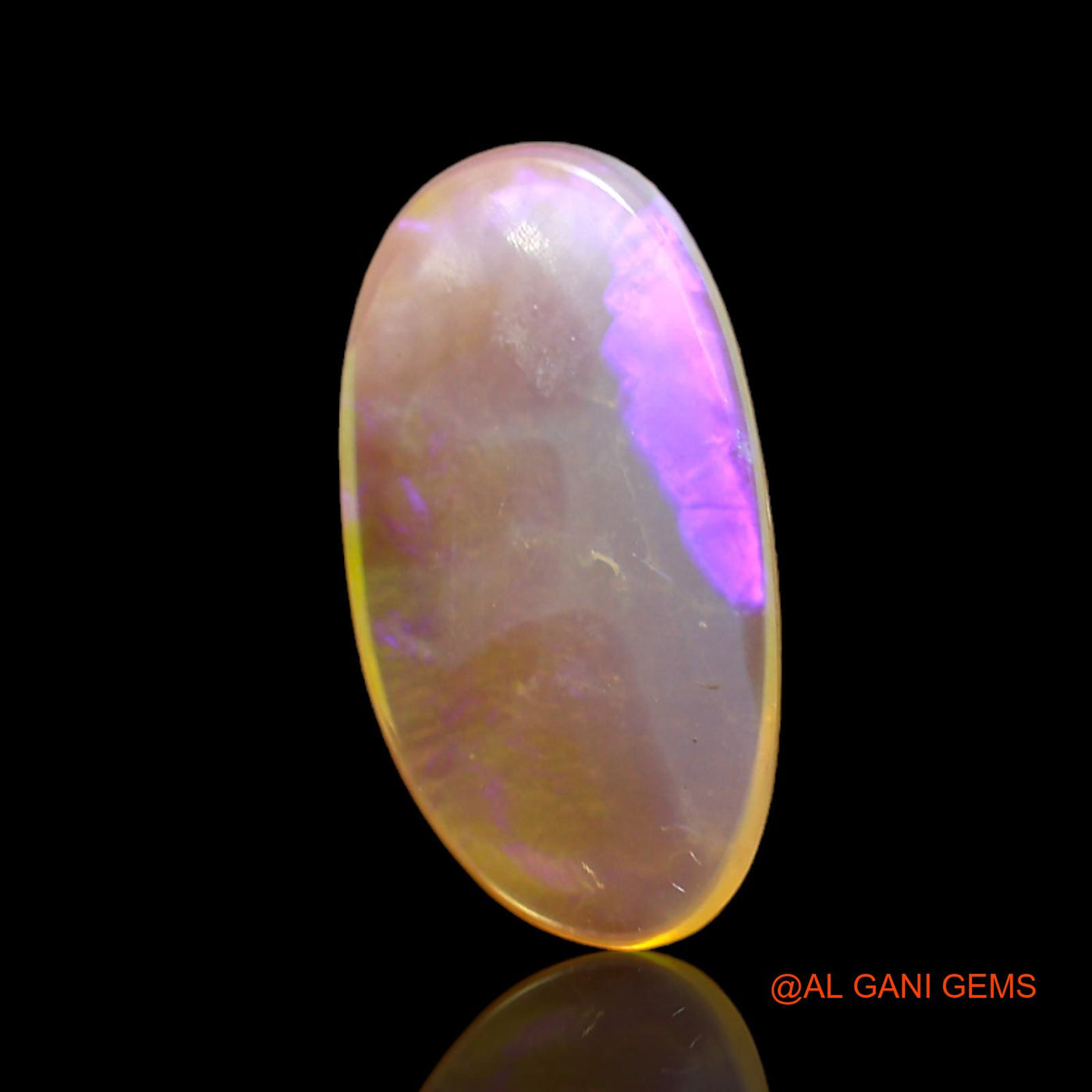 1.00 Cts Natural Australian Fire Opal Loose Gemstone Oval Cabochon 14x7x2 mm AD-193