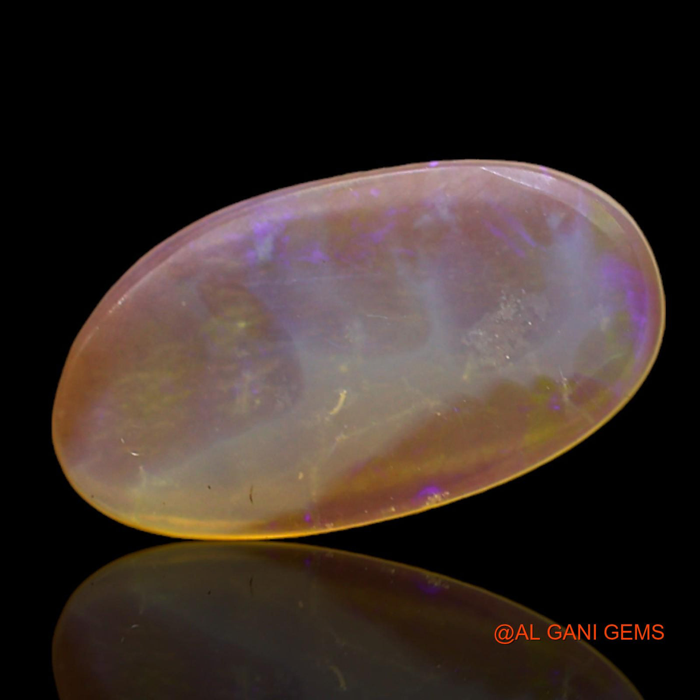 1.00 Cts Natural Australian Fire Opal Loose Gemstone Oval Cabochon 14x7x2 mm AD-193