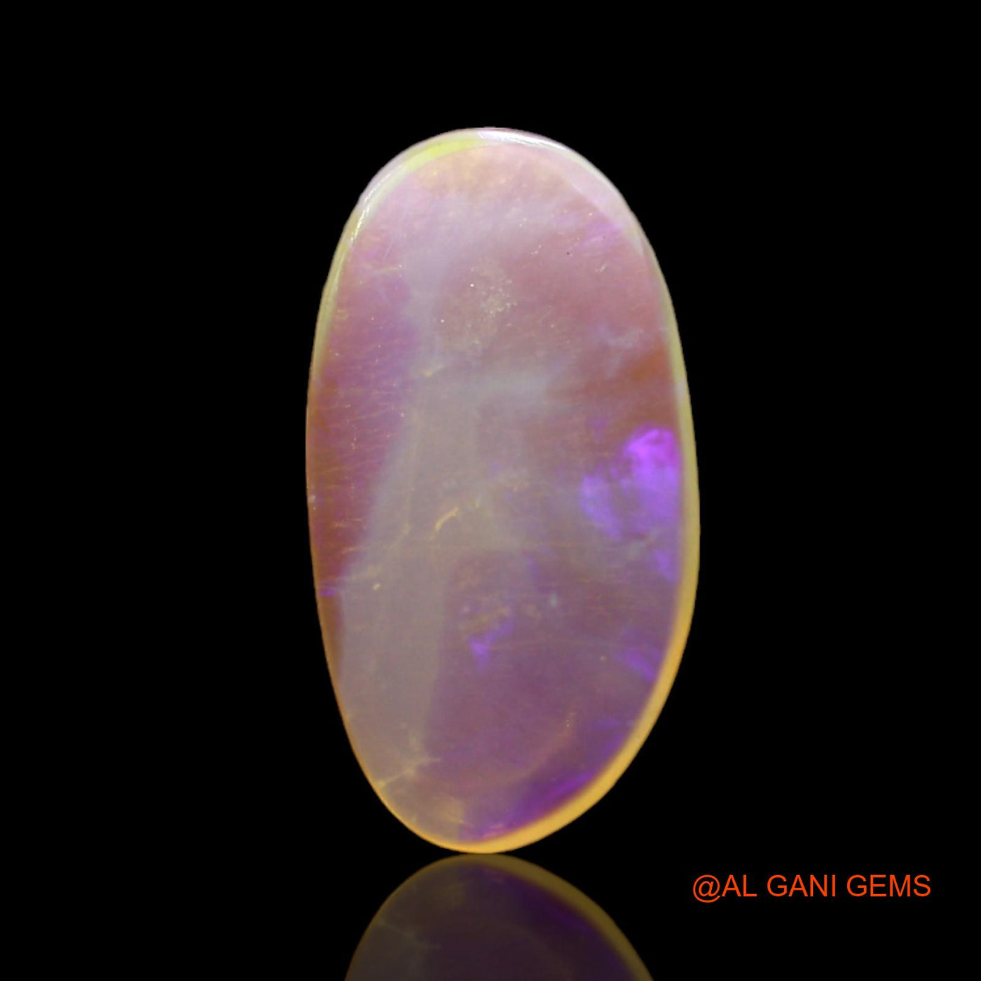 1.00 Cts Natural Australian Fire Opal Loose Gemstone Oval Cabochon 14x7x2 mm AD-193
