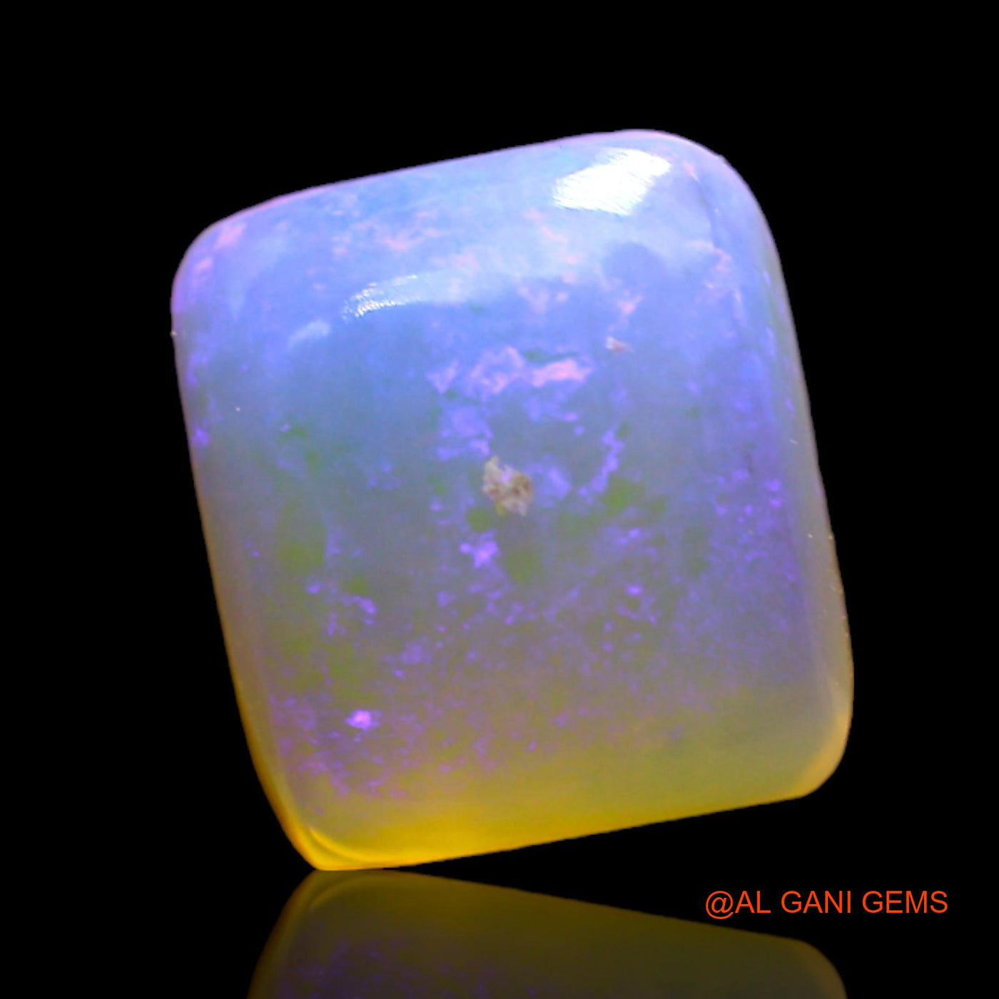 Natural Fire Opal Gemstone 3.00 Cts Loose Square Cabochon From Australia 9x8x5 mm AD-195