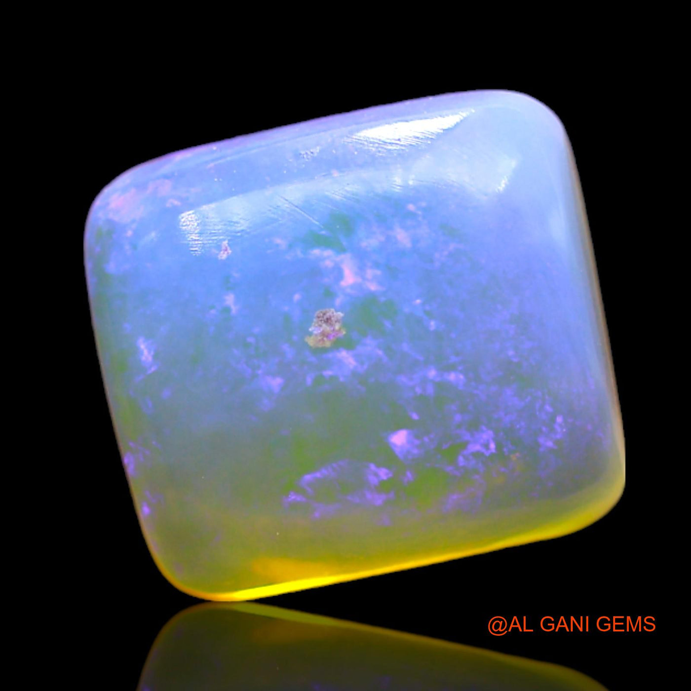 Natural Fire Opal Gemstone 3.00 Cts Loose Square Cabochon From Australia 9x8x5 mm AD-195