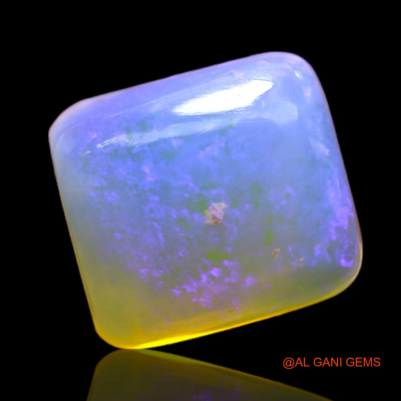 Natural Fire Opal Gemstone 3.00 Cts Loose Square Cabochon From Australia 9x8x5 mm AD-195