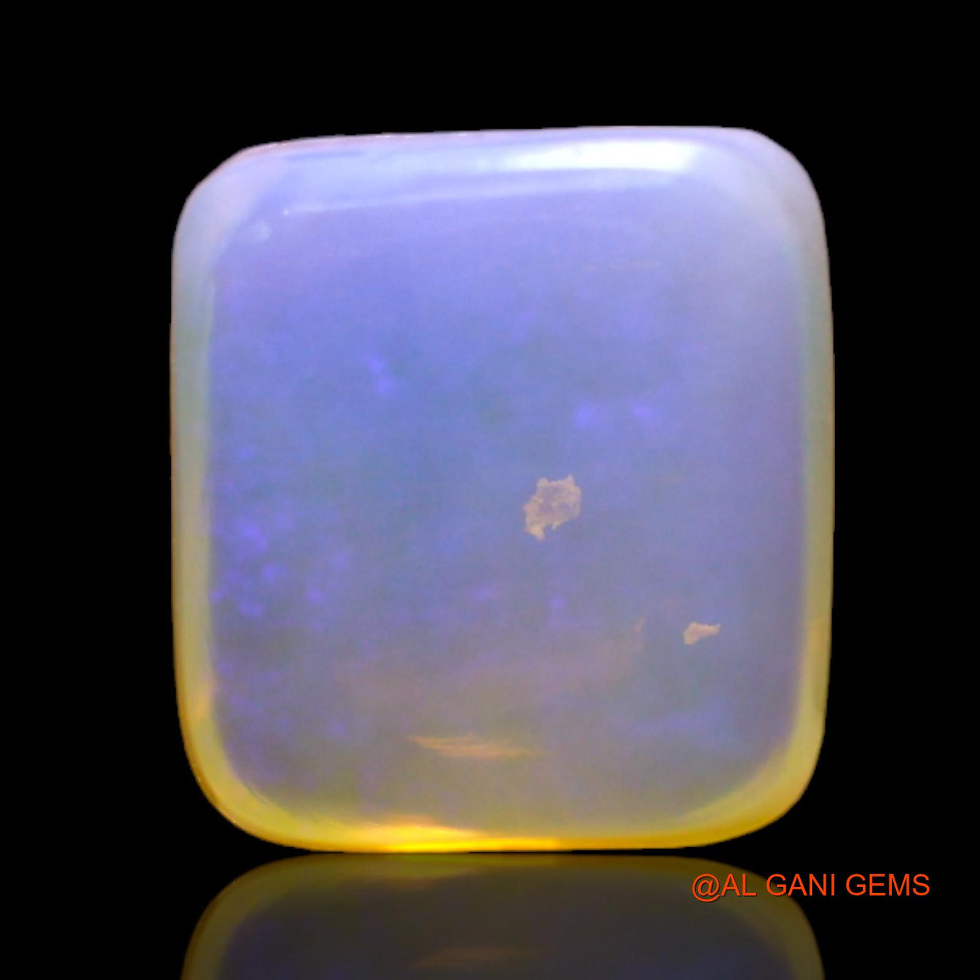 Natural Fire Opal Gemstone 3.00 Cts Loose Square Cabochon From Australia 9x8x5 mm AD-195