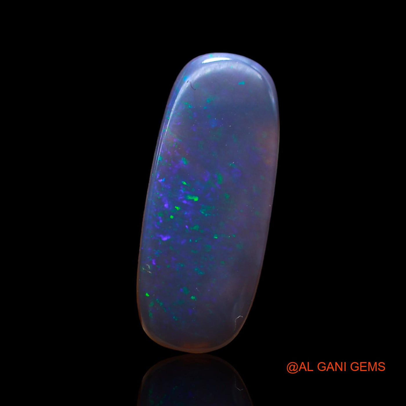 Natural Untreated Black Opal Loose Gemstone Oval Cabochon From Australia 4.00 Cts 22x9x2 mm AD-1