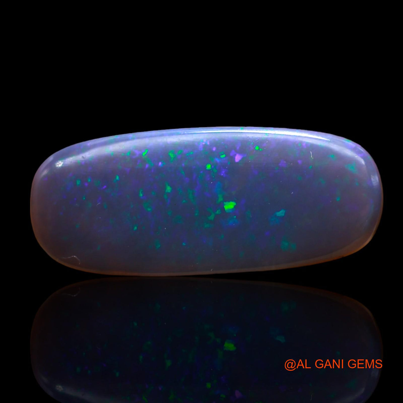 Natural Untreated Black Opal Loose Gemstone Oval Cabochon From Australia 4.00 Cts 22x9x2 mm AD-1