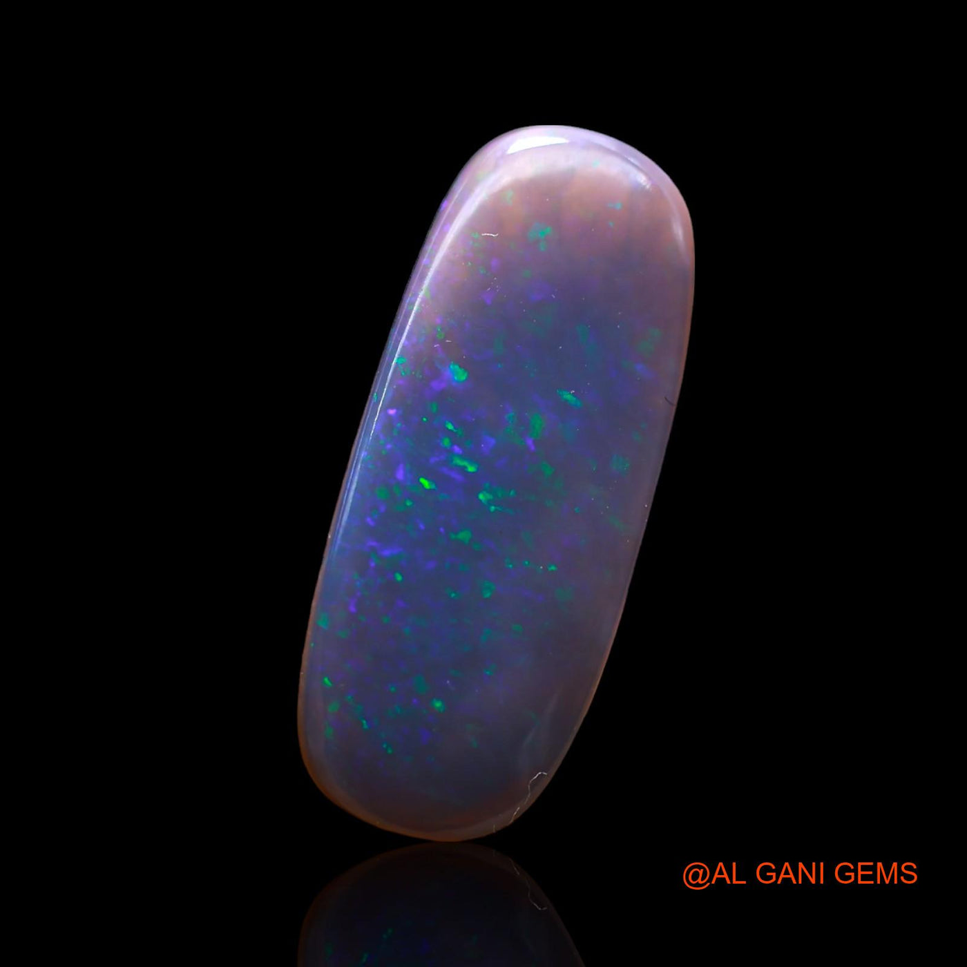Natural Untreated Black Opal Loose Gemstone Oval Cabochon From Australia 4.00 Cts 22x9x2 mm AD-1