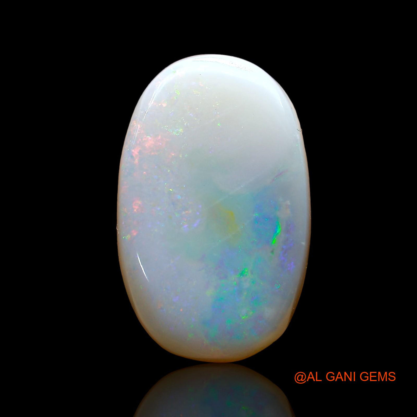 Natural Fire Opal Gemstone 8.00 Cts Loose Oval Cabochon From Australia 19x12x4 mm AD-201