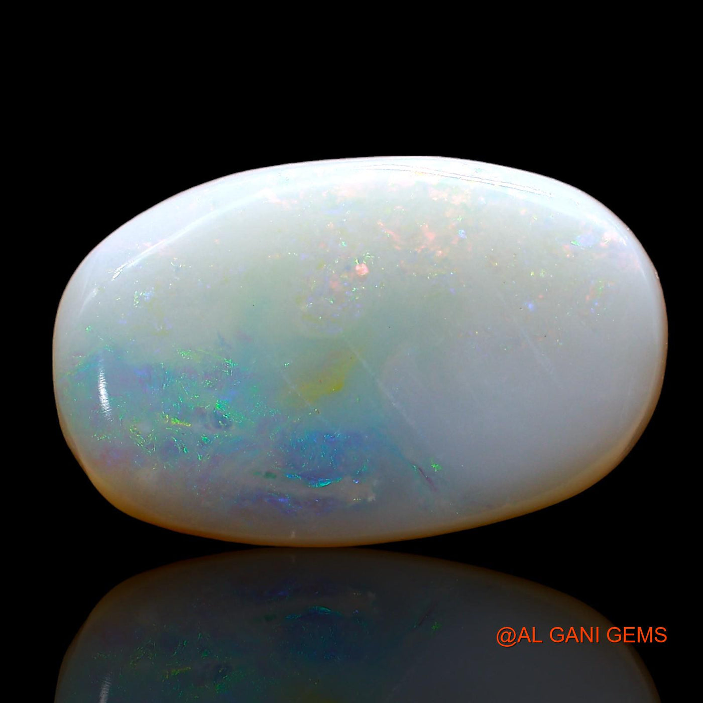 Natural Fire Opal Gemstone 8.00 Cts Loose Oval Cabochon From Australia 19x12x4 mm AD-201
