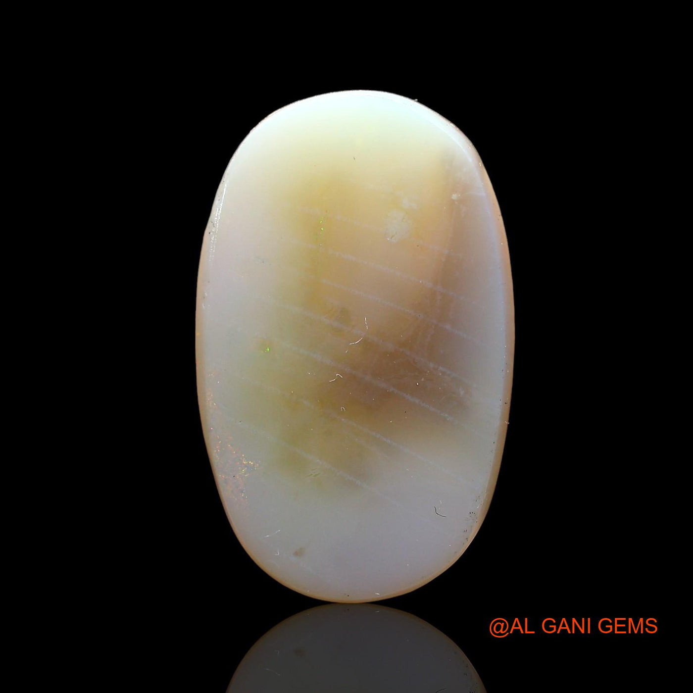 Natural Fire Opal Gemstone 8.00 Cts Loose Oval Cabochon From Australia 19x12x4 mm AD-201