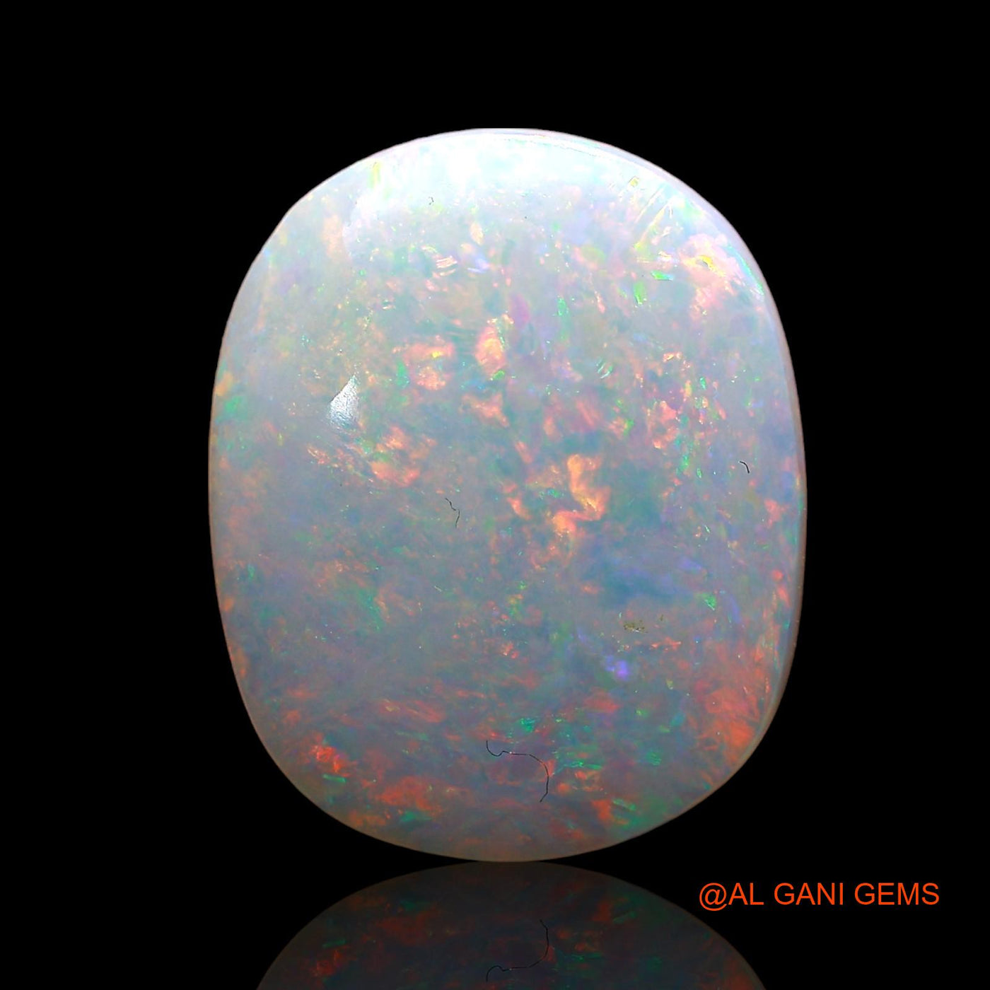 4.00 Cts Natural Australian Fire Opal Loose Gemstone Oval Cabochon 16x13x3 mm AD-208
