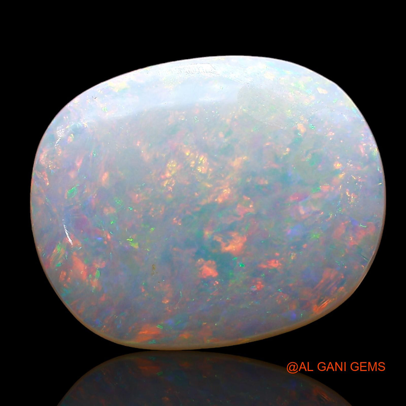 4.00 Cts Natural Australian Fire Opal Loose Gemstone Oval Cabochon 16x13x3 mm AD-208