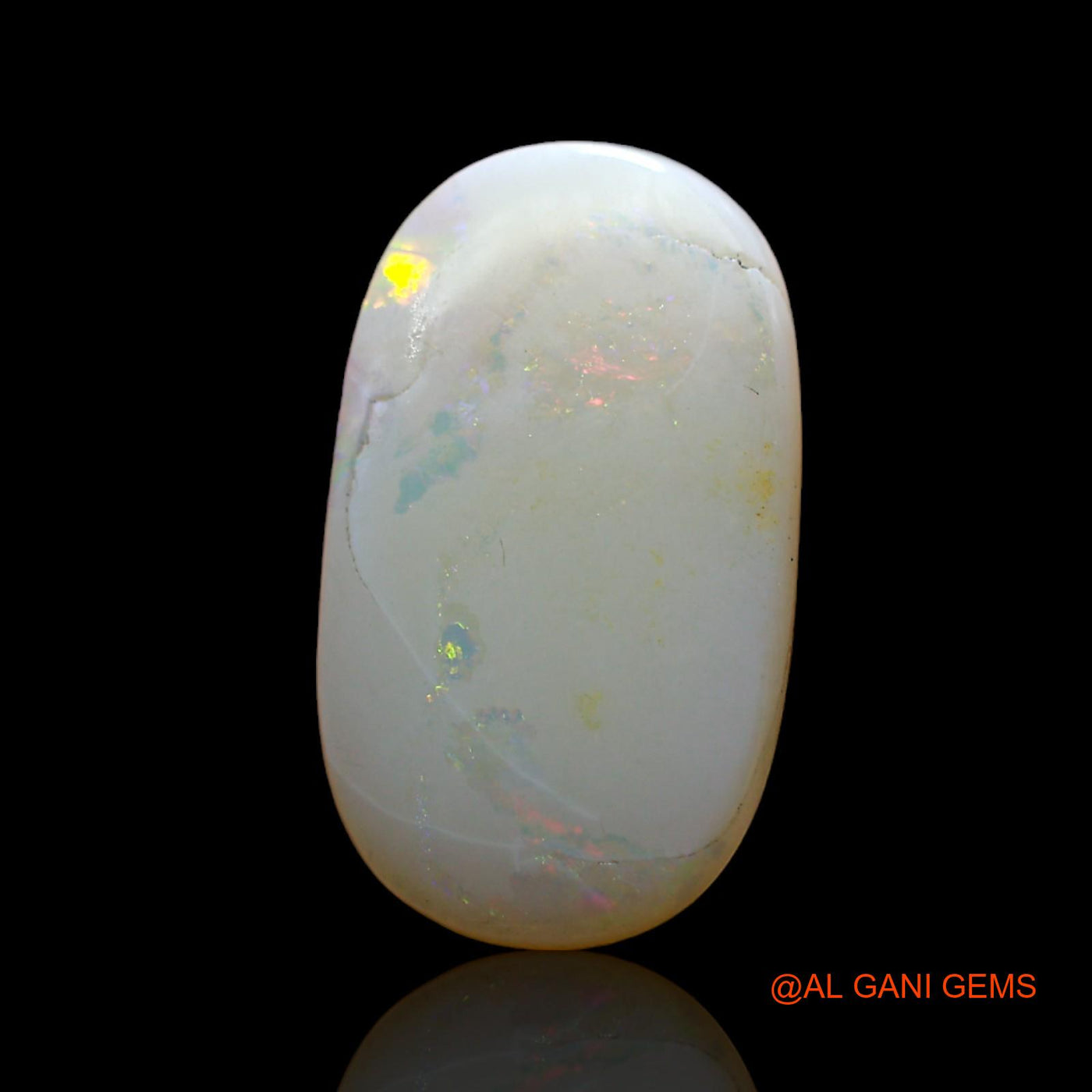 Natural Untreated Fire Opal Loose Gemstone Oval Cabochon From Australia 3.00 Cts 16x9x2 mm AD-20